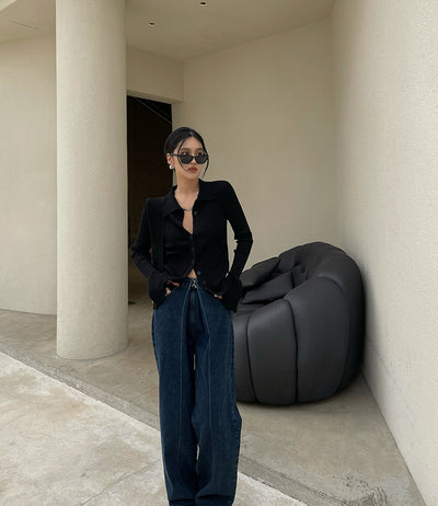 Suéter Tejido Denso con Cuello Solapa y Puños de Trompeta - Abrigo Base Invierno Mujer - Image 12