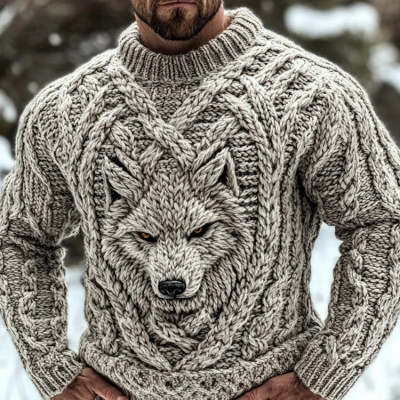 Sudadera Holgada para Hombre con Cuello Redondo y Diseño Estampado
