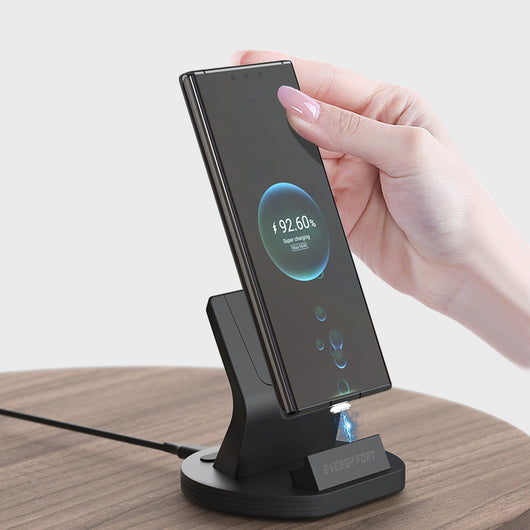 Cargador Inalámbrico Magnético para Celular con Base Vertical