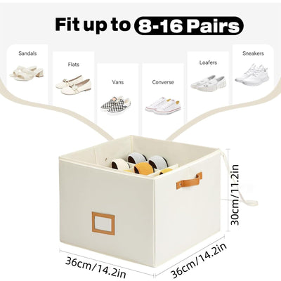 Caja Organizadora de Zapatos Plegable con Rejilla Visual y Tapa - Image 8