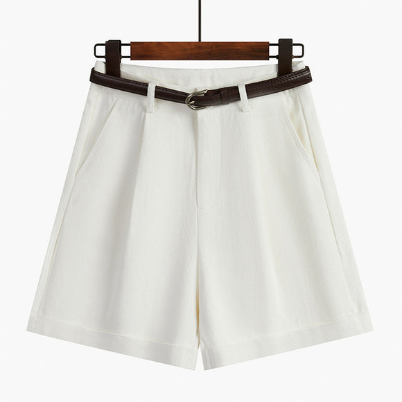 Pantalón Ancho Blanco de Pierna Recta - Versión Coreana Multiusos