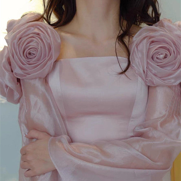 Blusa Elegante con Mangas Acampanadas para Mujer