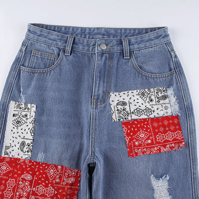 Pantalones Rectos Rotos Street Style para Mujer - Image 12
