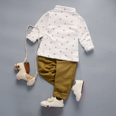 Conjunto de Traje Ejecutivo Polo con Camisa Manga Larga y Pantalón - Image 3
