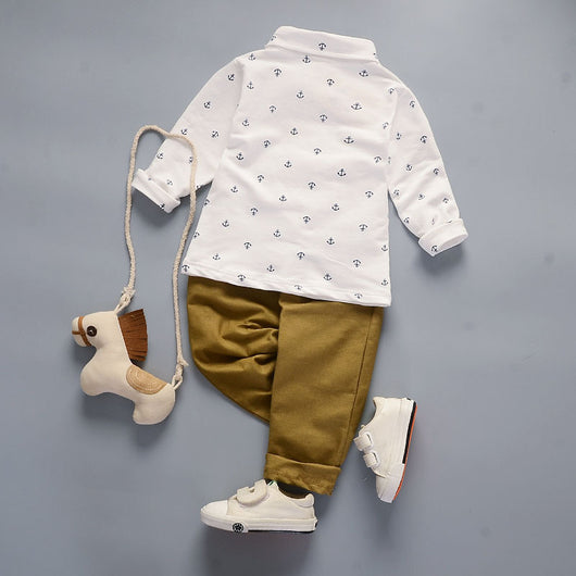 Conjunto de Traje Ejecutivo Polo con Camisa Manga Larga y Pantalón - Image 3
