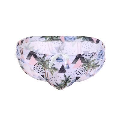 Bañador Estampado Tropical con Diseño de Hojas de Coco y Arce - Pantalón de Playa Multicolor Trendy - Image 7