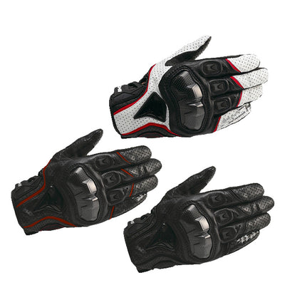 Guantes de Ciclismo de Cuero Completo con Fibra de Carbono - Image 3