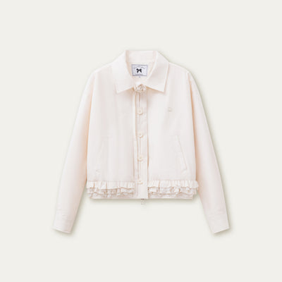 Chaqueta de Encaje Elegante con Detalles de Pastelería para Mujer - Image 3
