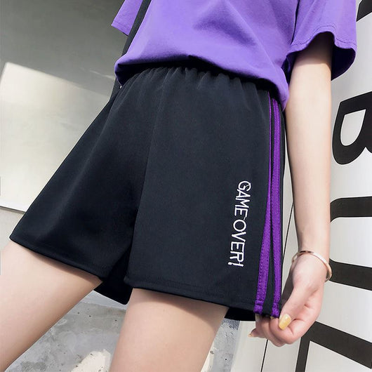 Shorts Deportivos de Cintura Alta y Pierna Ancha para Mujer - Image 4
