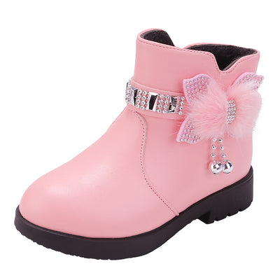 Botas Infantiles de Cuero con Moño - Cálidas y Elegantes para Niñas - Image 6
