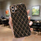 Funda para Celular de Piel de Cordero con Patrón Diamantado - Protección Resistente a Caídas