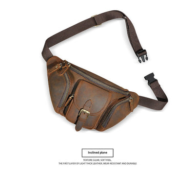 Bolsa de Pecho Cuero Crazy Horse Hombre - Cuero Genuino Premium - Image 17