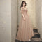 Vestido de Dama de Honor Elegante Primavera Verano - Silueta Esbelta y Sofisticada