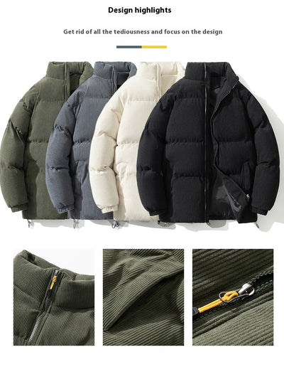 Chamarra Acolchada de Invierno para Hombre con Cuello Alto - Image 21