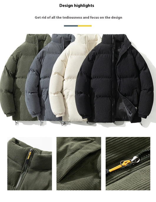 Chamarra Acolchada de Invierno para Hombre con Cuello Alto - Image 21
