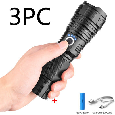 Linterna LED P70 Recargable USB para Exterior - Image 7