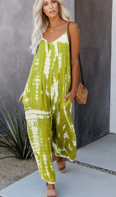 Jumpsuit Tie-Dye Amplio Estilo Relajado - Image 14