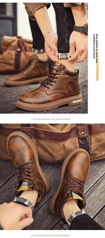 Botas Martin de Cuero Retro Estilo Británico - Hombre - Image 18