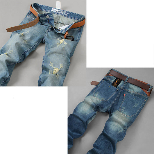 Jeans Rectos Holgados Tendencia Juvenil Marca Casual Ajustado - Image 6
