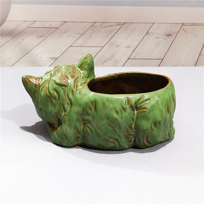 Maceta de Cerámica con Diseño de Gato Adorable para Suculentas y Flores - Image 7