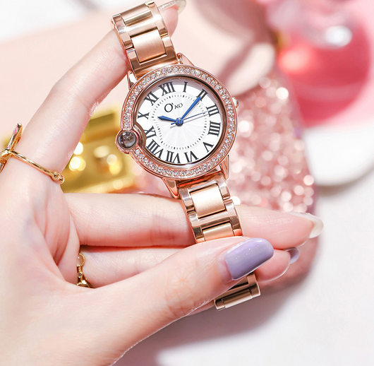Reloj de Moda para Mujer con Banda de Acero y Micro-grabado de Diamantes - Image 12