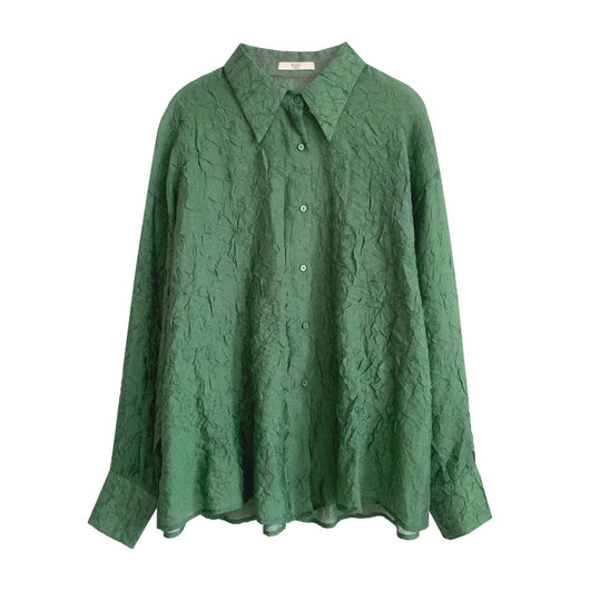 Blusa Elegante con Cuello Solapa y Pliegues para Mujer - Image 14