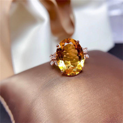 Anillo de Cuarzo Citrino Natural - Diseño Elegante y Energético - Image 5