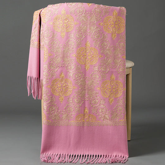Bufanda Coreana con Bordado de Corona - Accesorio Versátil para Invierno y Primavera - Image 26