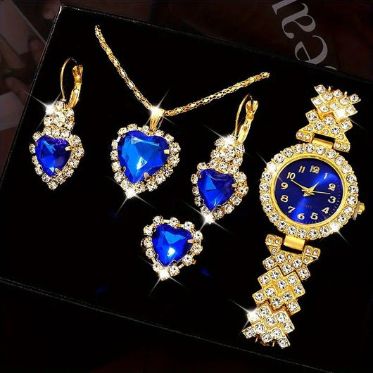 Juego de Reloj y Joyas con Cristales de Colores Cuarzo - Image 4