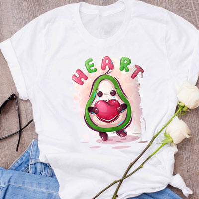 Camiseta Unisex Estampado Aguacate - Diseño Creativo Verano Holgada - Image 44