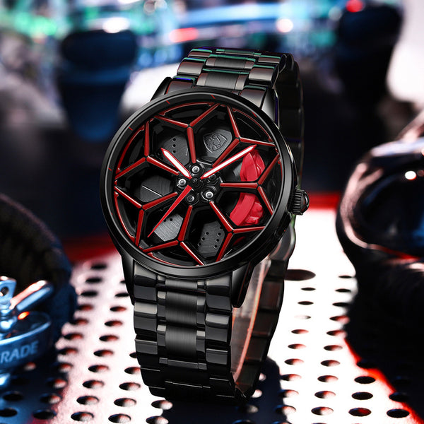 Reloj de Cuarzo Luminoso con Esfera Giratoria para Hombre