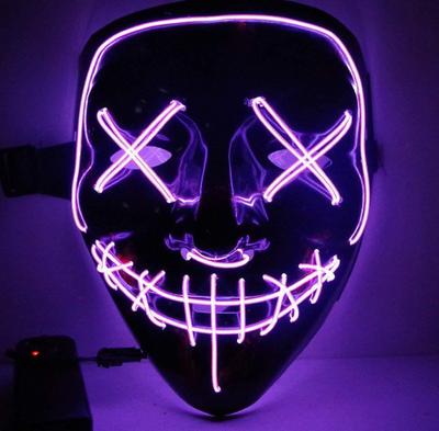 Máscara de Terror Halloween con Luz LED Fluorescente - Image 5