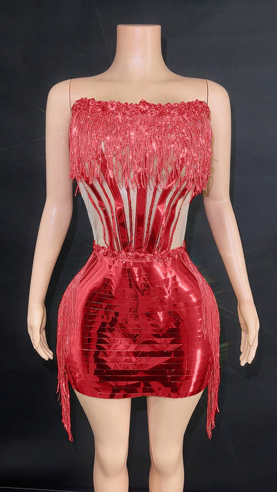 Top Tubo con Borlas y Falda Corta para Mujer - Image 22