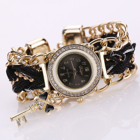 Reloj de Dama Estilo Étnico con Correa Tejida - Image 4