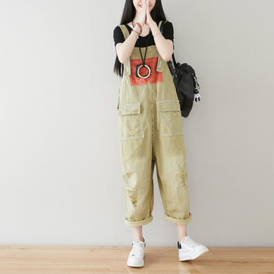 Enterizo Harem Denim Retro Talla Grande para Mujer - Image 16