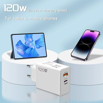 Cargador Rápido Universal para Celular - Estándares Europeo, Americano y Británico