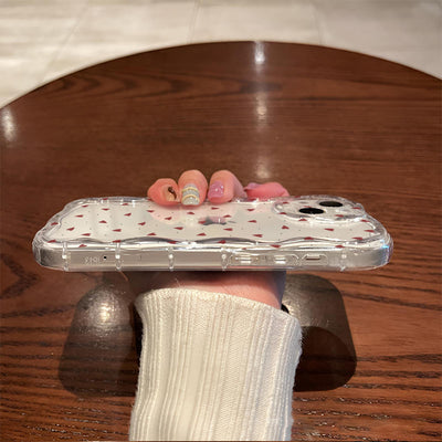 Funda para Celular con Patrón de Corazones Pintados en Crema - Image 15