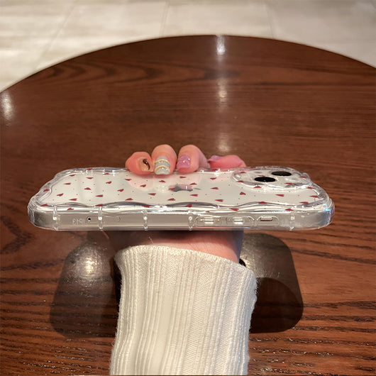 Funda para Celular con Patrón de Corazones Pintados en Crema - Image 15