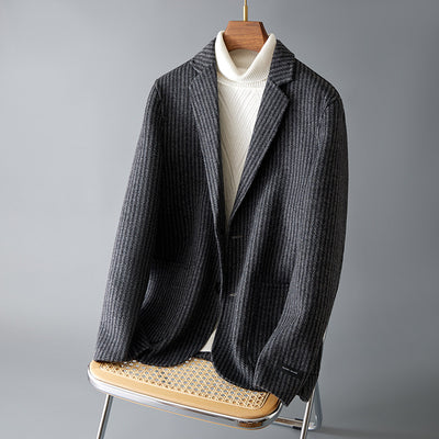 Blazer Reversible de Lana a Rayas para Hombre - Image 6