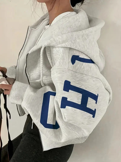 Sudadera Oversized Vintage con Estampado de Letras Llamativo - Image 9