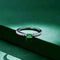 Women's 20-point Square S925 Sterling Plateado Ring Verde No8