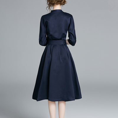 Vestido Ejecutivo Mujer Otoño Primavera - Falda Blusa OL Elegante - Image 4