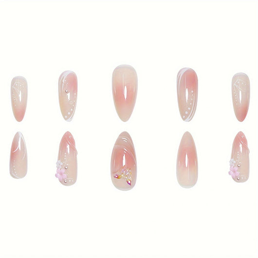 Uñas Postizas Almendra Sweet Cool - Diseño Elegante y Duradero - Image 4