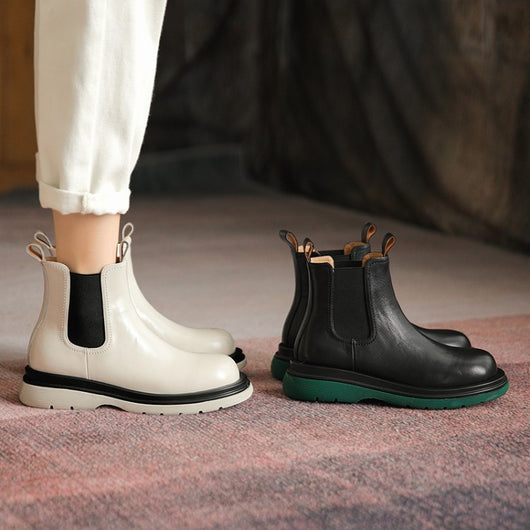Botas Martin de Suela Gruesa con Elástico Caña Baja