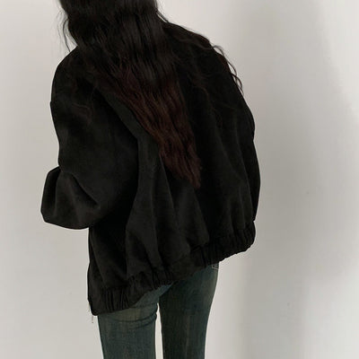 Abrigo Retro de Ante Cálido con Doble Cierre - Perfecto para Otoño Invierno - Image 21