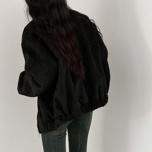 Abrigo Retro de Ante Cálido con Doble Cierre - Perfecto para Otoño Invierno - Image 21