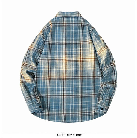 Camisa-Chaqueta Casual de Cuadros para Hombre - Image 23