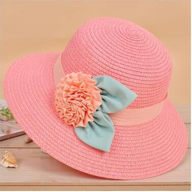 Sombrero de Sol Plegable con Flores Tridimensionales para Mujer - Image 5