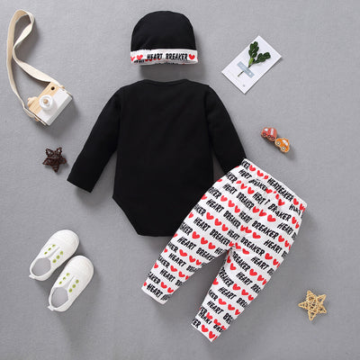Traje Largo de Manga Larga con Estampado de Corazón Melocotón - Image 9
