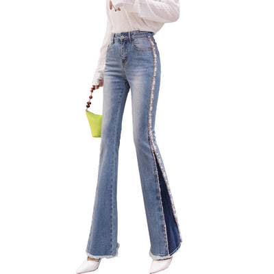 Pantalones Vaqueros Talle Alto Efecto Adelgazante con Bordados y Abalorios - Image 10